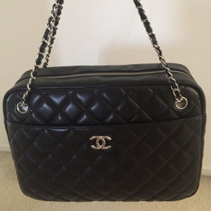 CHANEL Quilted Lambskin Camera Case Bag